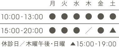 ふなき歯科　診療時間